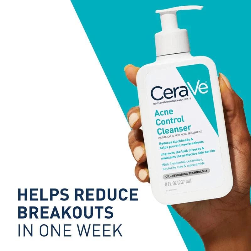 CeraVe Acne Control Cleanser 2% Salicylic Acid Acne Treatment